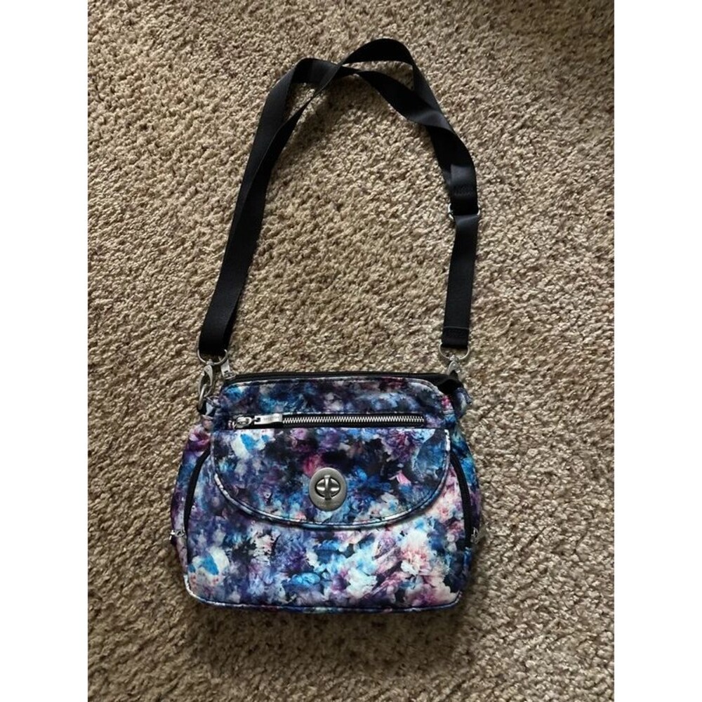 Baggallini travel bag RFID calias midnight blossom purse crossbody shoulder bag